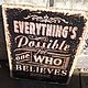 Панно, табличка деревянная 15х20_ЛОФТ_Everythings Possible W0251. Картины. TREENITY_Студия Ольги Генераловой. Ярмарка Мастеров.  Фото №5