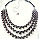 GARNET necklace 3 strands, beads. Necklace. Dorida's Gems (Dorida-s-gems). Online shopping on My Livemaster.  Фото №2
