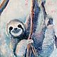 Sloth oil painting, Pictures, Moscow,  Фото №1