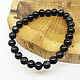 Black Obsidian Bracelet (CHO76), Bead bracelet, Gatchina,  Фото №1