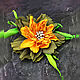 Brooch - flower Tamarana. Brooches. JP jewelry design. Online shopping on My Livemaster.  Фото №2