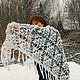 Заказать Шаль "Чародейка " белоснежная чистошерстяная. Елена- L. Ярмарка Мастеров. . Шали Фото №3
