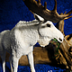 White moose, albino horned figure, velvety plastic, polymer clay, deer. Stuffed Toys. LaSSSka.hm. Online shopping on My Livemaster.  Фото №2