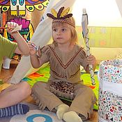 Русский народный костюм для мальчика (небелёный лён)