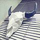 Заказать Череп бизона. Модель черепа. 3D череп модель. 3D конструктор из картон. Ufa craft. Ярмарка Мастеров. . Скульптуры Фото №3