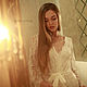Короткий кружевной халат с шелковой подкладкой D4. Халаты. Apilat wedding dresses and lingerie. Ярмарка Мастеров.  Фото №4