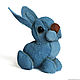 Soft toy, forget-me-not hare, felt toy, small toy, Stuffed Toys, Moscow,  Фото №1