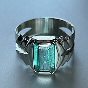 Украшения handmade. Livemaster - original item Men`s Gold Ring with Emerald (2,23 ct) Handmade Ring. Handmade.
