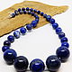 Beads of lapis lazuli Beautiful sky 41 cm. Necklace. Selberiya shop. Online shopping on My Livemaster.  Фото №2