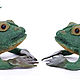 Frog, soft toy, made of felt, for interior. Figurine. izergil. My Livemaster. Фото №6