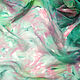 Silk Scarf Batik Turquoise Spring Flowering Silk 100%. Scarves. Silk Batik Watercolor ..VikoBatik... My Livemaster. Фото №5