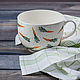Soup bowl with carrots, ceramics, handmade, Mugs and cups, Zhukovsky,  Фото №1