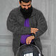 Order Knitted sweater 'On guard of health' is warm, made of goat down. iuliy_puhovyeizdeliy. Livemaster. . Sweatshirts for men Фото №3