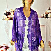 Одежда handmade. Livemaster - original item Shawl-jacket,hand knitting,size ,50-60.. Handmade.