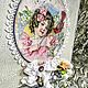 Vintage panel hanger ' Girl with a bird'. Panels. beautifulcrafts. Online shopping on My Livemaster.  Фото №2