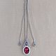 Macrame 'Geometry' pendant with red crystal. Pendant. Marymakrame. Online shopping on My Livemaster.  Фото №2