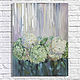 Hydrangeas in the rain. Interior painting with acrylic and oil. Pictures. SVETINLOOK (svetinlook). Online shopping on My Livemaster.  Фото №2