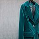 Women's long Atlantis jacket, velvet cotton. Suit Jackets. EverSpring. Dresses and coats.. Online shopping on My Livemaster.  Фото №2