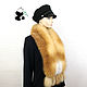 Order Luxury fur scarf boa fur bright red Siberian Fox №6. Mishan (mishan). Livemaster. . Collars Фото №3
