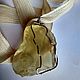Pendant made of Natural lemon Topaz, wire Wrap, silver plated, Pendants, Moscow,  Фото №1