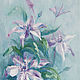 Clematis. Oil painting. Small picture. Pictures. Siberian decor. Online shopping on My Livemaster.  Фото №2