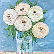 «Стрелиция - райская птица». Узкая вертикальная картина маслом в ...