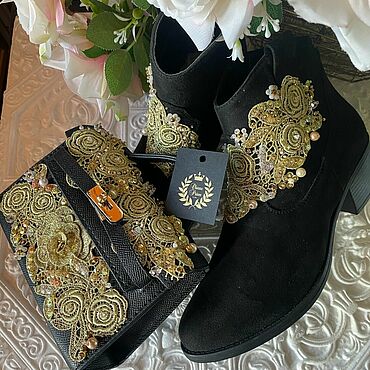 Обувь ручной работы. Ярмарка Мастеров - ручная работа -50%*Golden Velvet*designer Oksana Prince. Handmade.