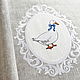 Track with embroidery `Geese` 
`Sulkin house` embroidery workshop