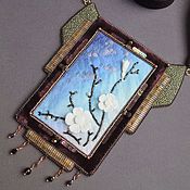 Necklace PRECIOUS BUDS swarovski, beads, GIMP