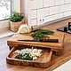 Cutting board with pull-out tray in natural color. Cutting Boards. Foxwoodrus. Online shopping on My Livemaster.  Фото №2