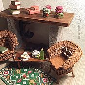 Куклы и игрушки handmade. Livemaster - original item Wicker doll chair - dollhouse, miniature for dolls 1:12. Handmade.