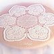 Punto servilleta de copo de nieve'. Swipe. Cross stitch and beads!. Ярмарка Мастеров.  Фото №8