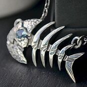 Украшения handmade. Livemaster - original item Pendant pendant silver. Silver pendant on a chain. Necklace silver fish. Handmade.