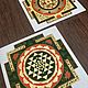 Шри Янтра / Sri Yantra (herbal green with gold) / 50х50 см. Янтра. CaLendula Art | Янтры. Ярмарка Мастеров.  Фото №5