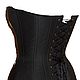 Корсет с кожей (стимпанк 1) в черном цвете. Одежда для субкультур. Shi Corset (Анна). Интернет-магазин Ярмарка Мастеров.  Фото №2