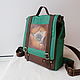 Women's leather backpack with custom engraving for Daria. Backpacks. Inella-more leather bags/. My Livemaster. Фото №4
