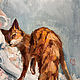 Girl and cat, oil painting on canvas. Pictures. myfoxyart (MyFoxyArt). My Livemaster. Фото №6