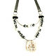 Order Black leather necklace, multi-row necklace 'Pearl'. Irina Moro. Livemaster. . Necklace Фото №3
