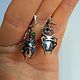 Серьги "Скарабеи", scarab, скарабей, жук, серебро. Серьги классические. Сергей (Жук). Ярмарка Мастеров.  Фото №6