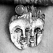 Украшения handmade. Livemaster - original item Necklace Illusion of deception. Silver, Gold, crystal, opal. Handmade.