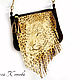 Suede bag with fringe and tassel Tiger shoulder bag. Crossbody bag. flowersstyle (flowersstyle). My Livemaster. Фото №4