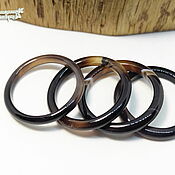 Украшения handmade. Livemaster - original item 17.5 r-r Thin ring Black agate (tkcha175). Handmade.