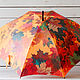 Umbrella with hand-painted Autumn maple and Rowan. Umbrellas. UmbrellaFineArt. Online shopping on My Livemaster.  Фото №2