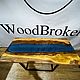 Стол-река из слэба карагача и эпоксидной смолы 110х50 см. Столы. WoodBroker. Ярмарка Мастеров.  Фото №4