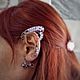 Elfin ear cuff lilac, Cuff Earrings, Bratsk,  Фото №1