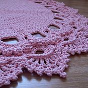 Для дома и интерьера handmade. Livemaster - original item Knitted embossed round cord carpet Elite-2. Handmade.