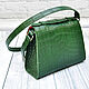 Crossbody bag made of genuine crocodile leather, in green color!. Crossbody bag. SHOES&BAGS. Online shopping on My Livemaster.  Фото №2