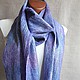 Шарф "Лавандовые поля" шерсть шелк войлок. Шарфы. Manonknits (Татьяна Жаворонкова). Ярмарка Мастеров.  Фото №4