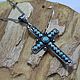 Order Men's cross with turquoise in 925 sterling silver HH0068. Sunny Silver. Livemaster. . Cross Фото №3