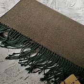 Шарфы: Тканый шарф ручной работы из итальянской пряжи лён кашемир